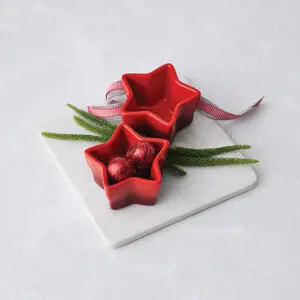 Le Creuset Stoneware Set of 2 Star Cerise Ramekins